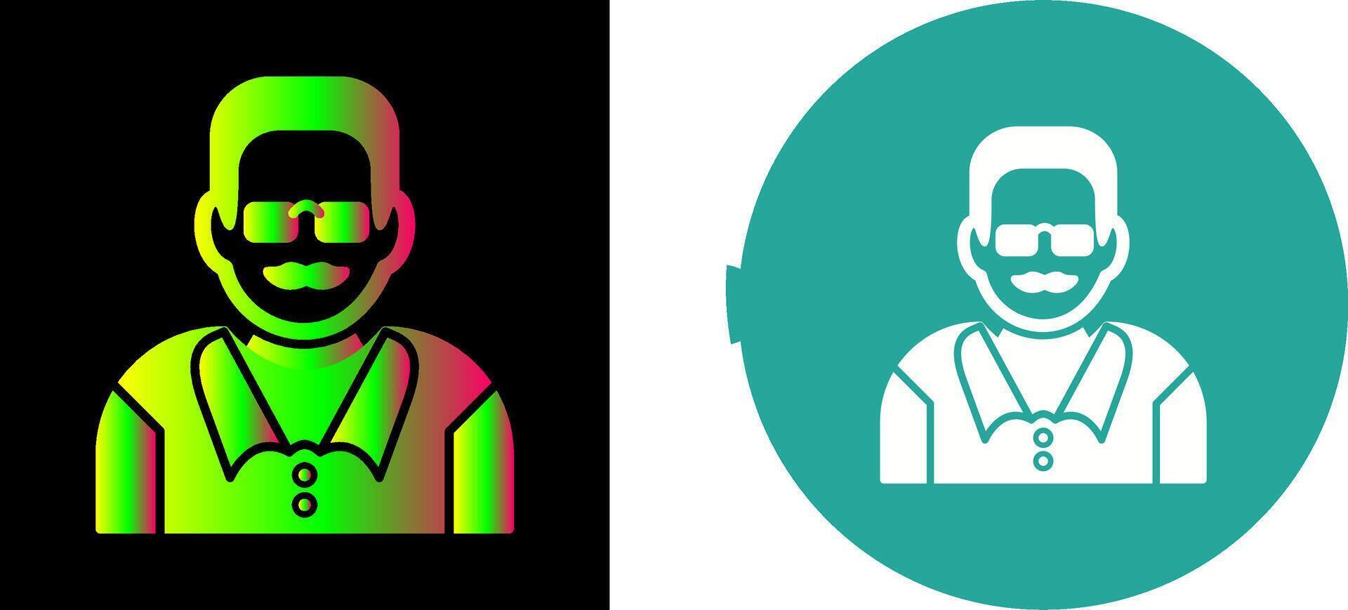Unique Male Professor Icon Design vector