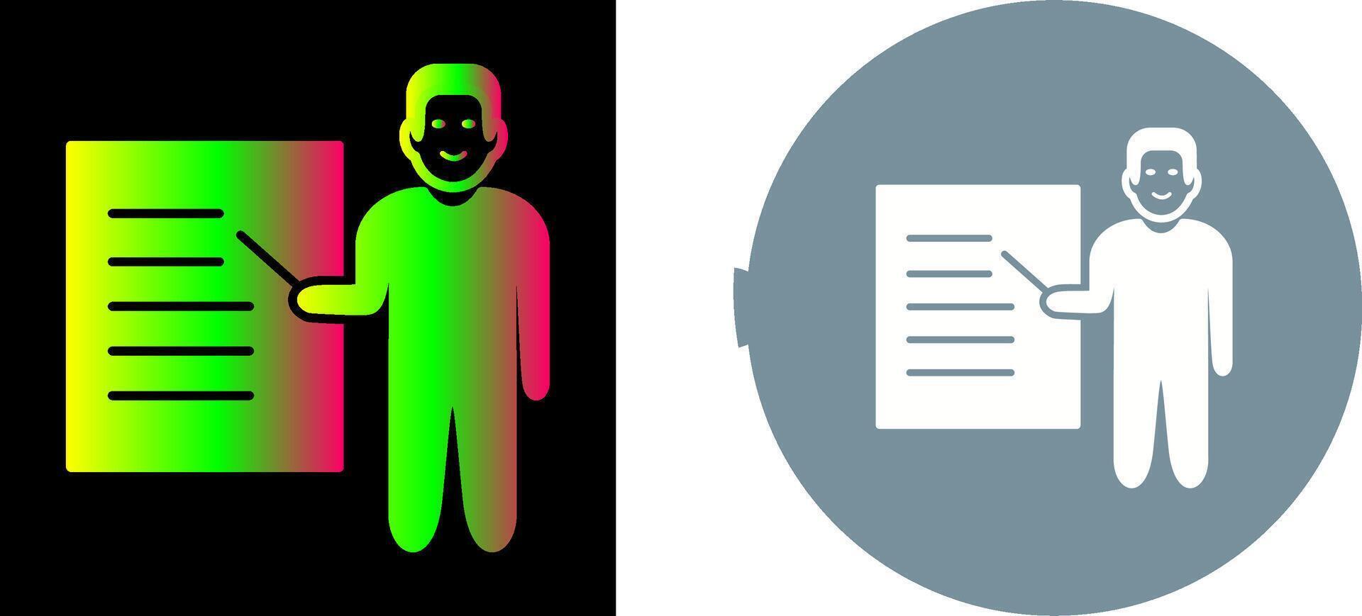 Unique Male Presenter Icon Design vector