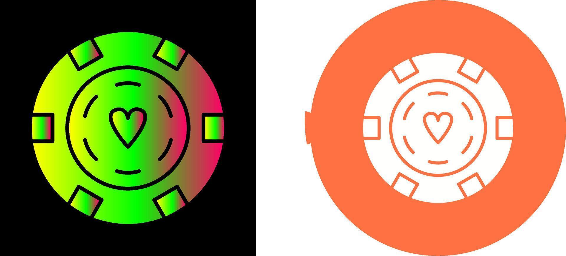 Unique Poker Chips Icon Design vector
