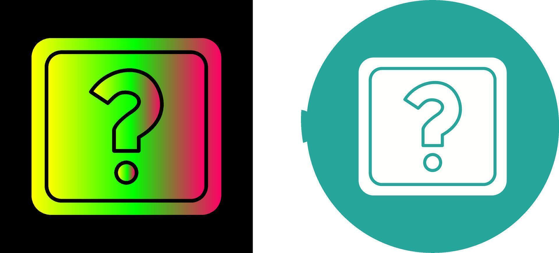 Unique Question Mark Icon Design vector