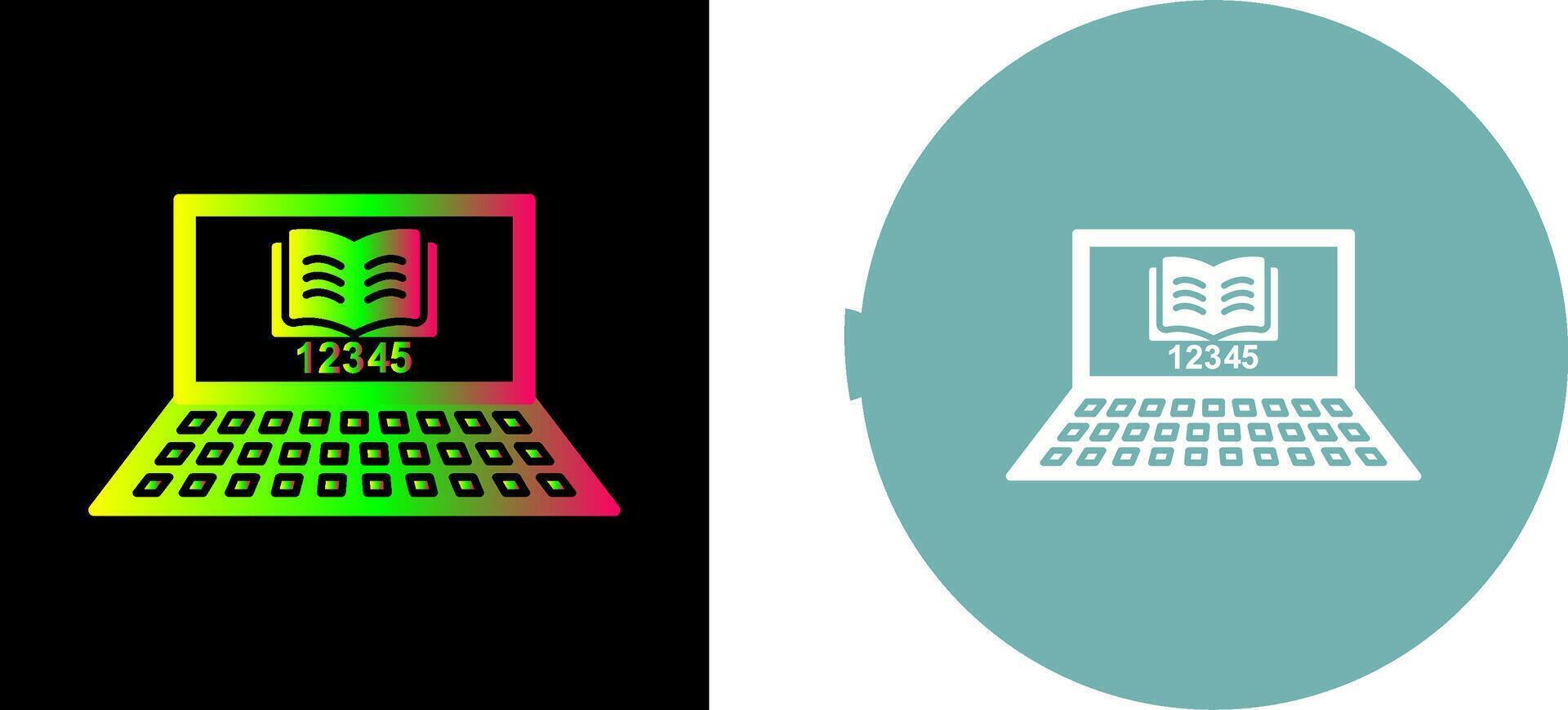 Unique Online Study Icon Design vector