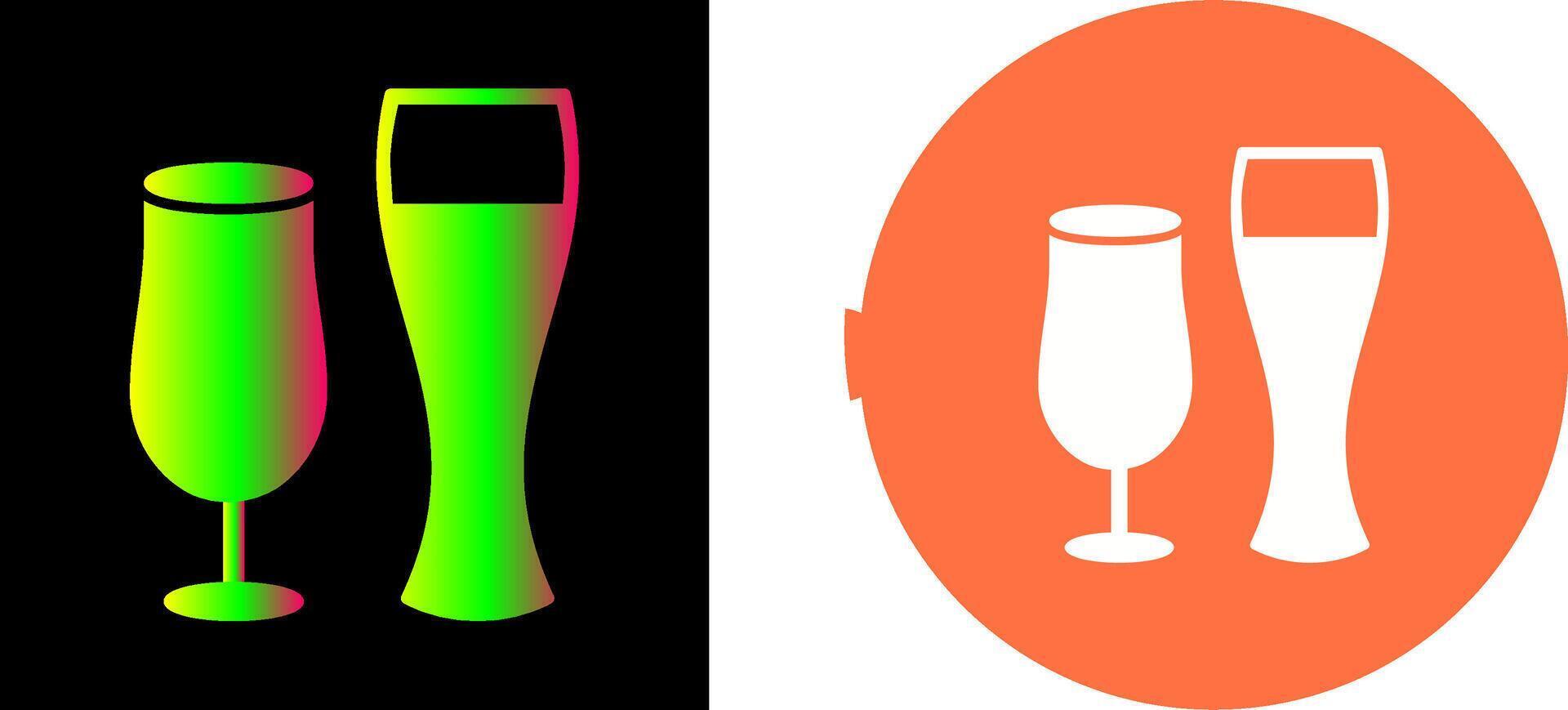 Unique Beer Glasses Icon Design vector