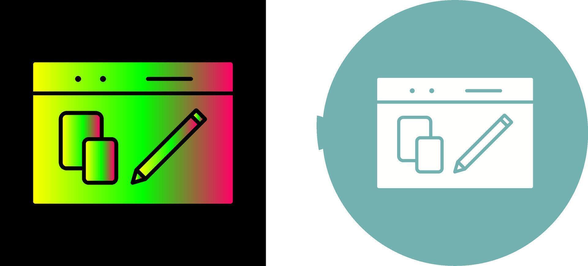 Unique Website Design Icon Design vector