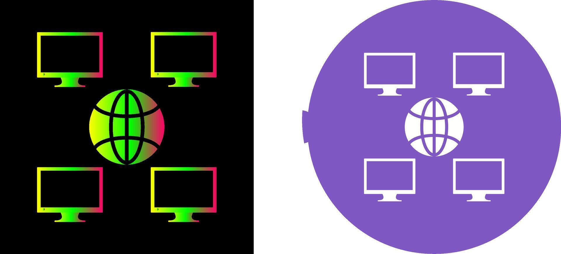 Unique Company Network Icon Design vector