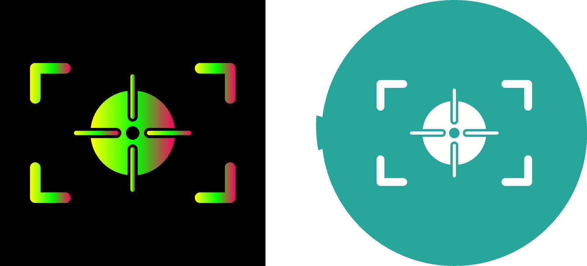 Unique Focus Horizontal Icon Design vector