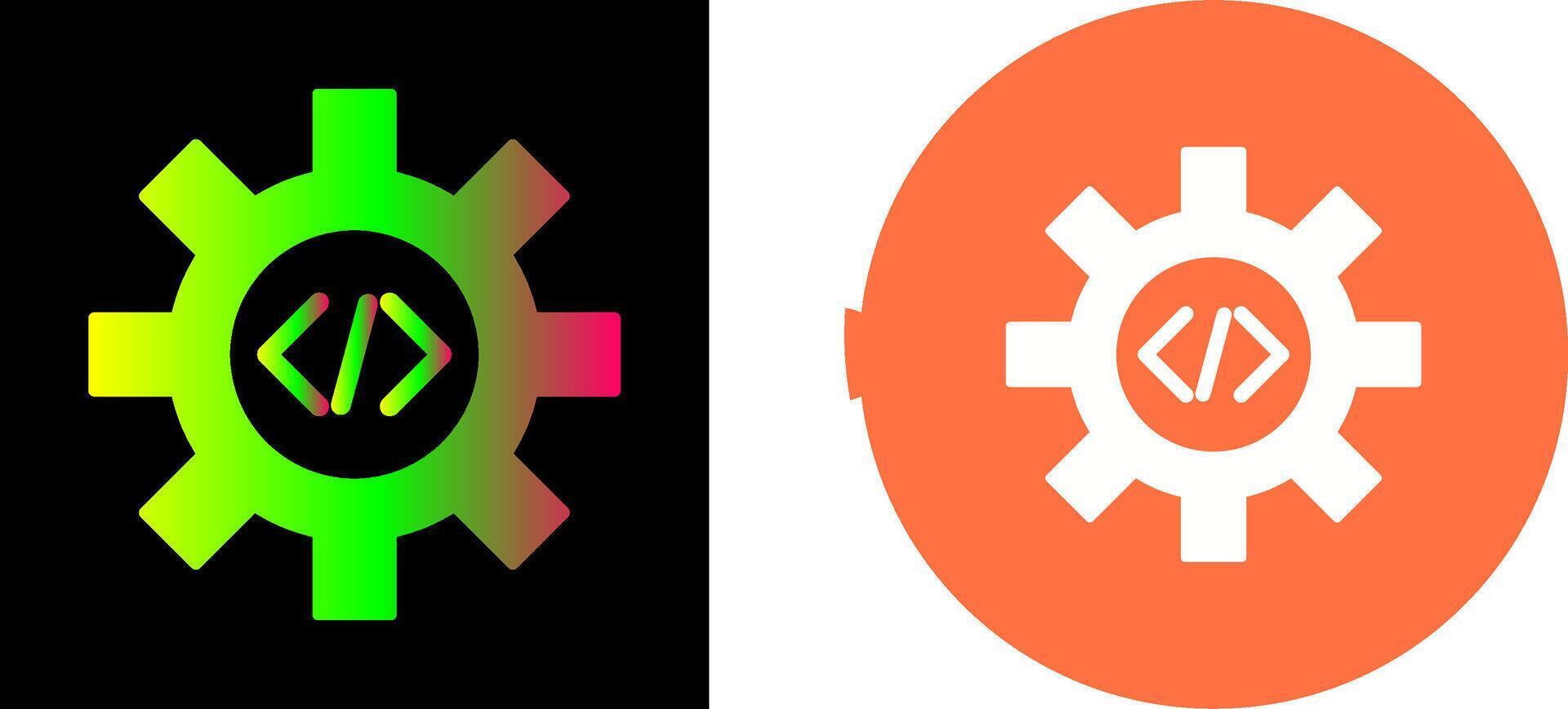 Unique Code Optimization Icon Design vector