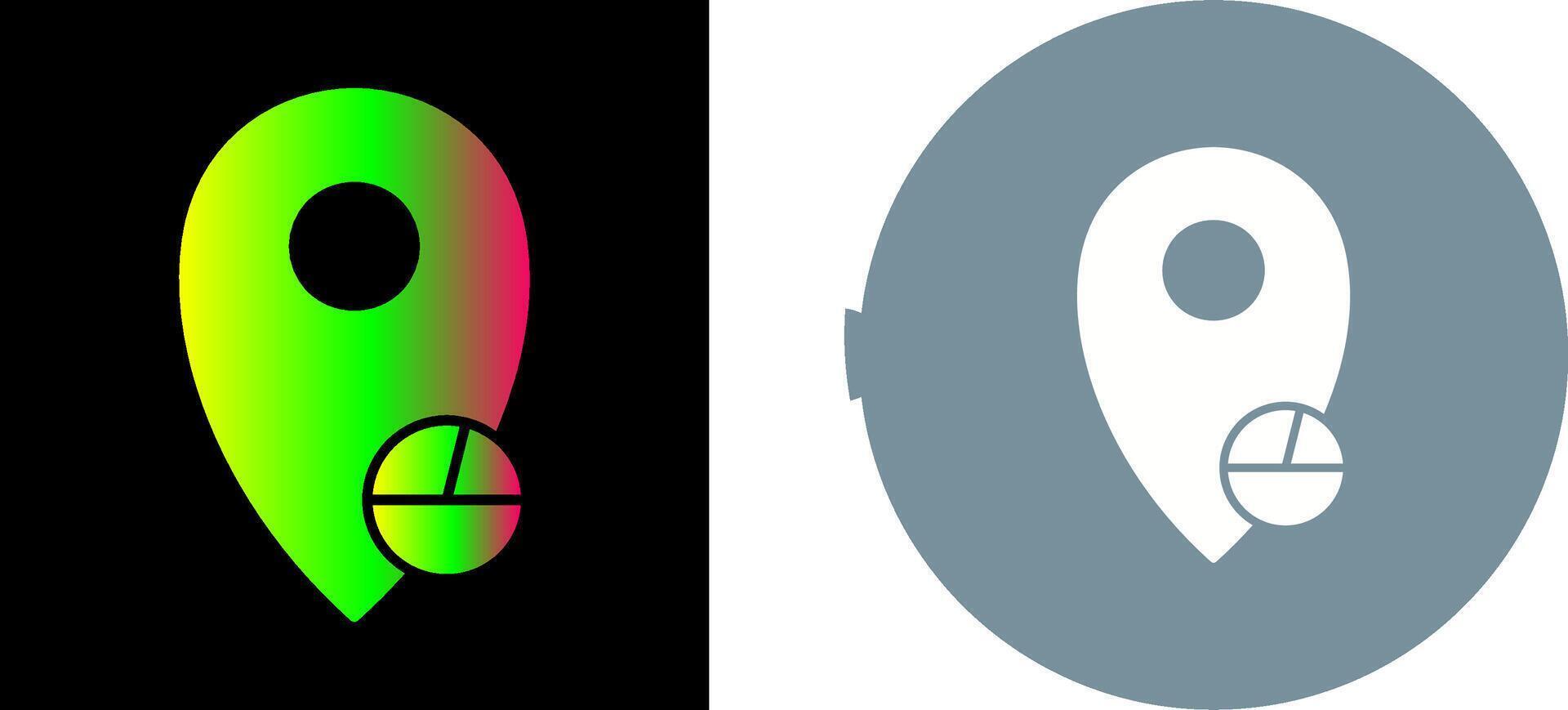 Location Statistics Icon Design vector