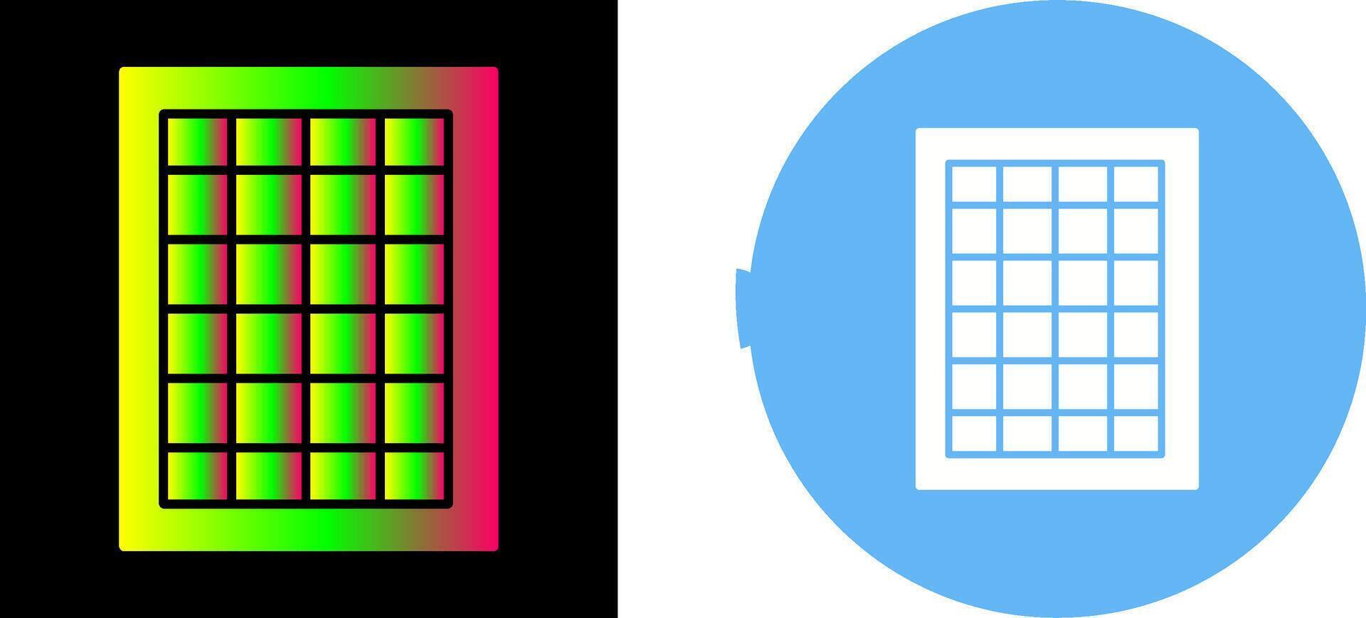 Table of Rates Icon Design vector