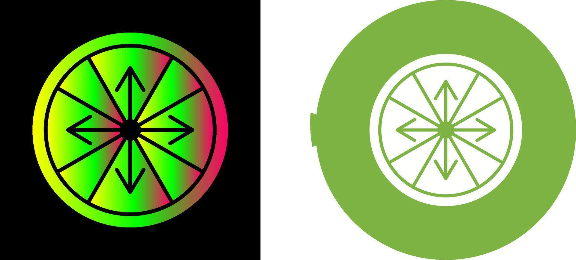 Roulette with Arrow Icon Design vector