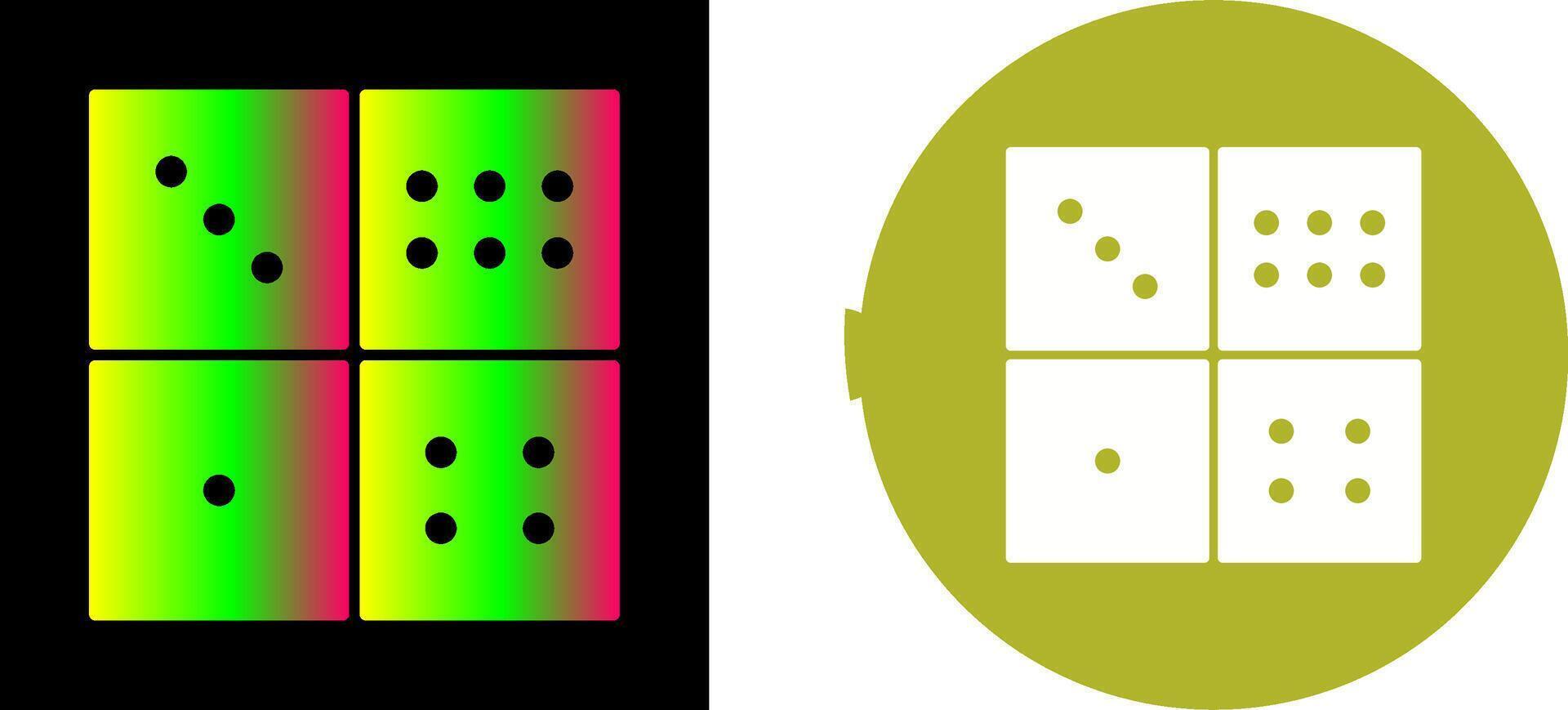 Domino Game Icon Design vector