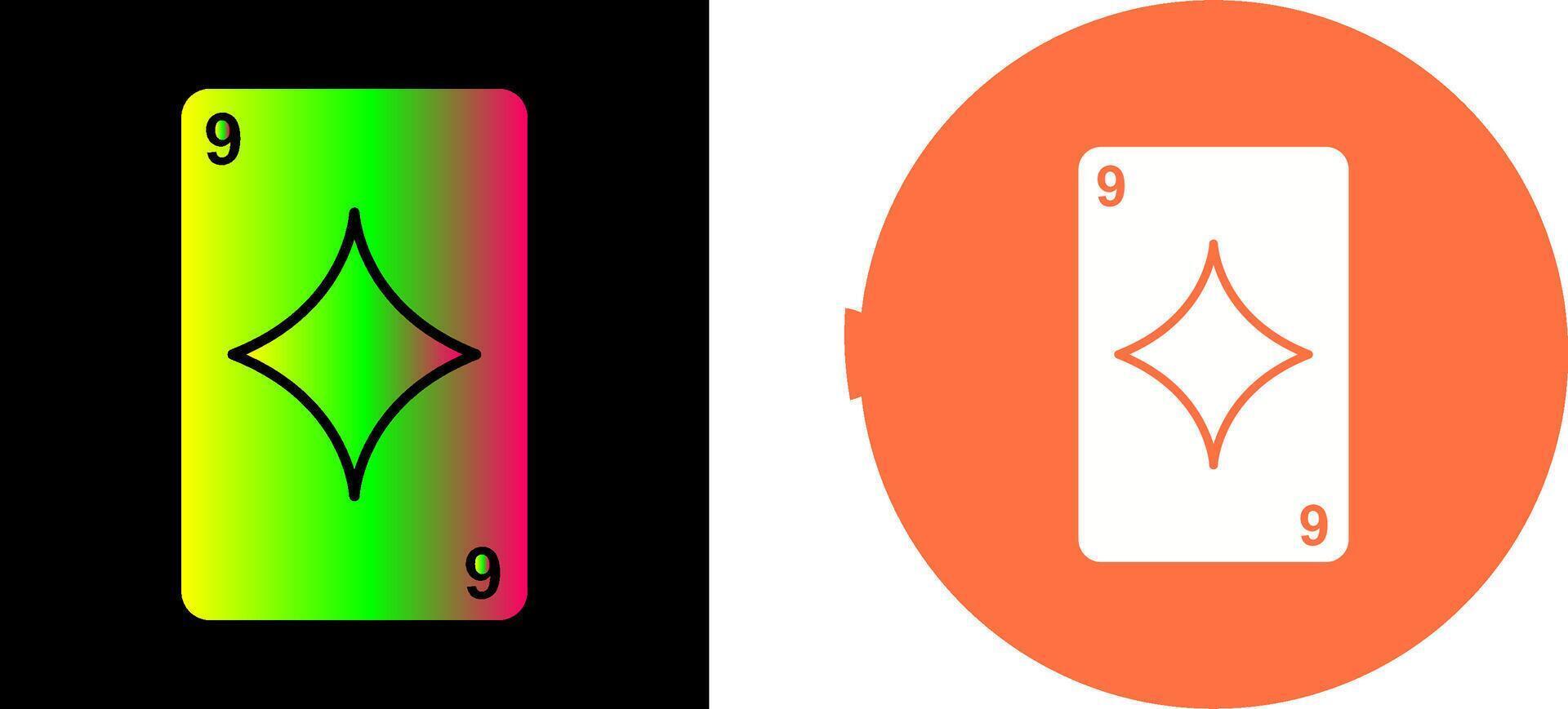 Diamonds Card Icon Design vector