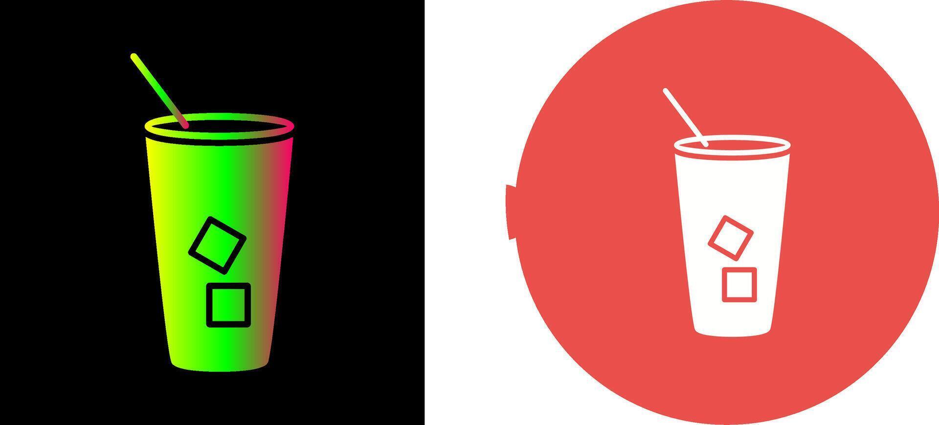 Iced Coffee Icon Design vector