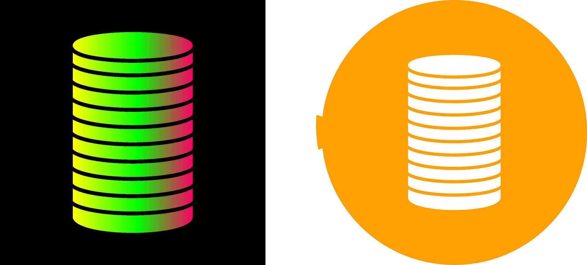 Stack of Coins Icon Design vector