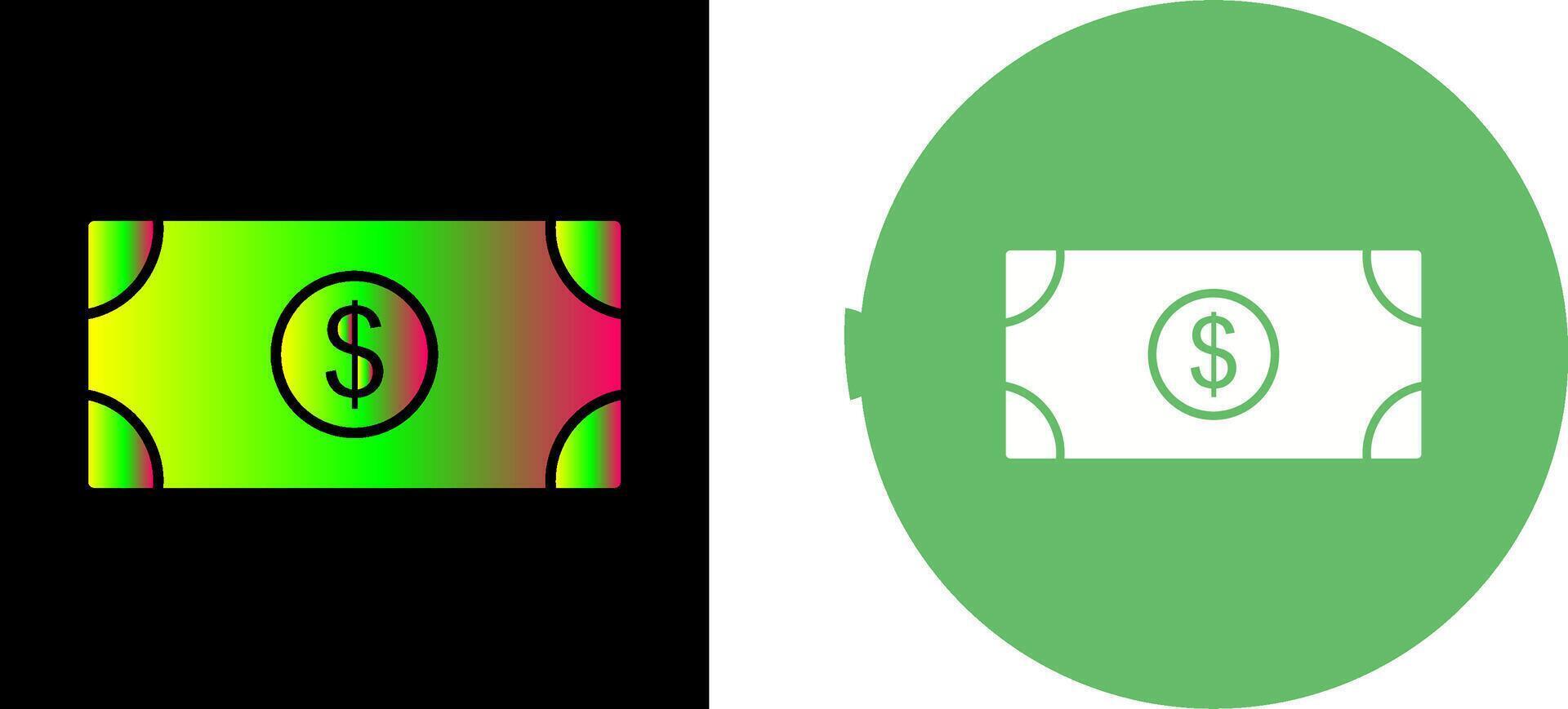 Dollar Bill Icon Design vector