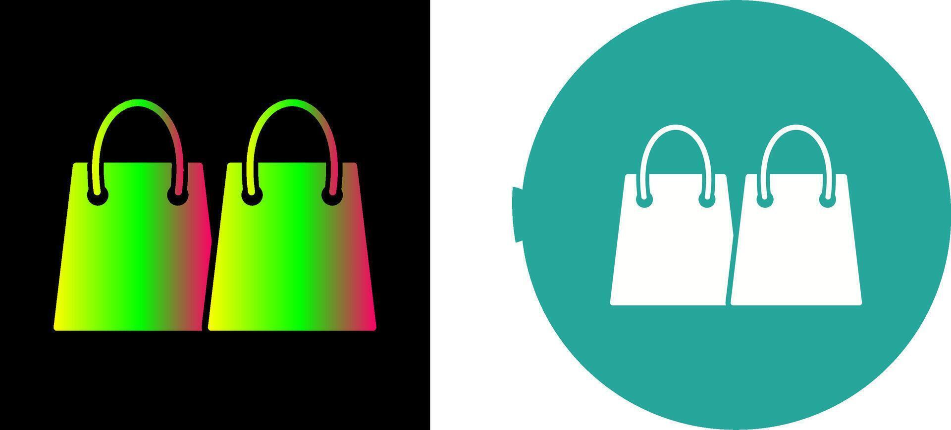Unique Shopping Bags Icon Design vector
