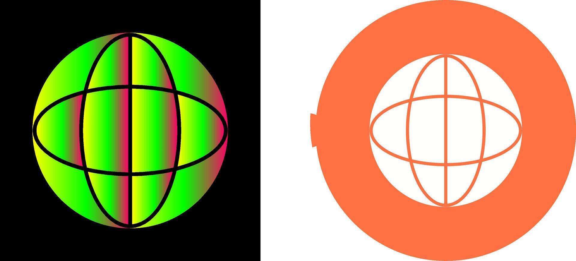 Unique Globe Icon Design vector