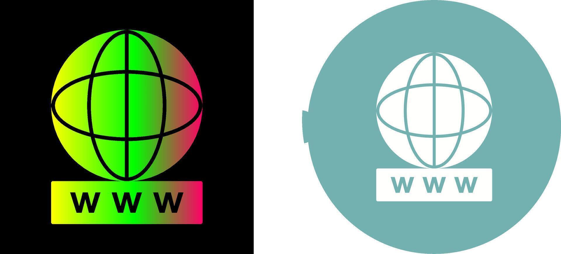 Unique World Wide Web Icon Design vector