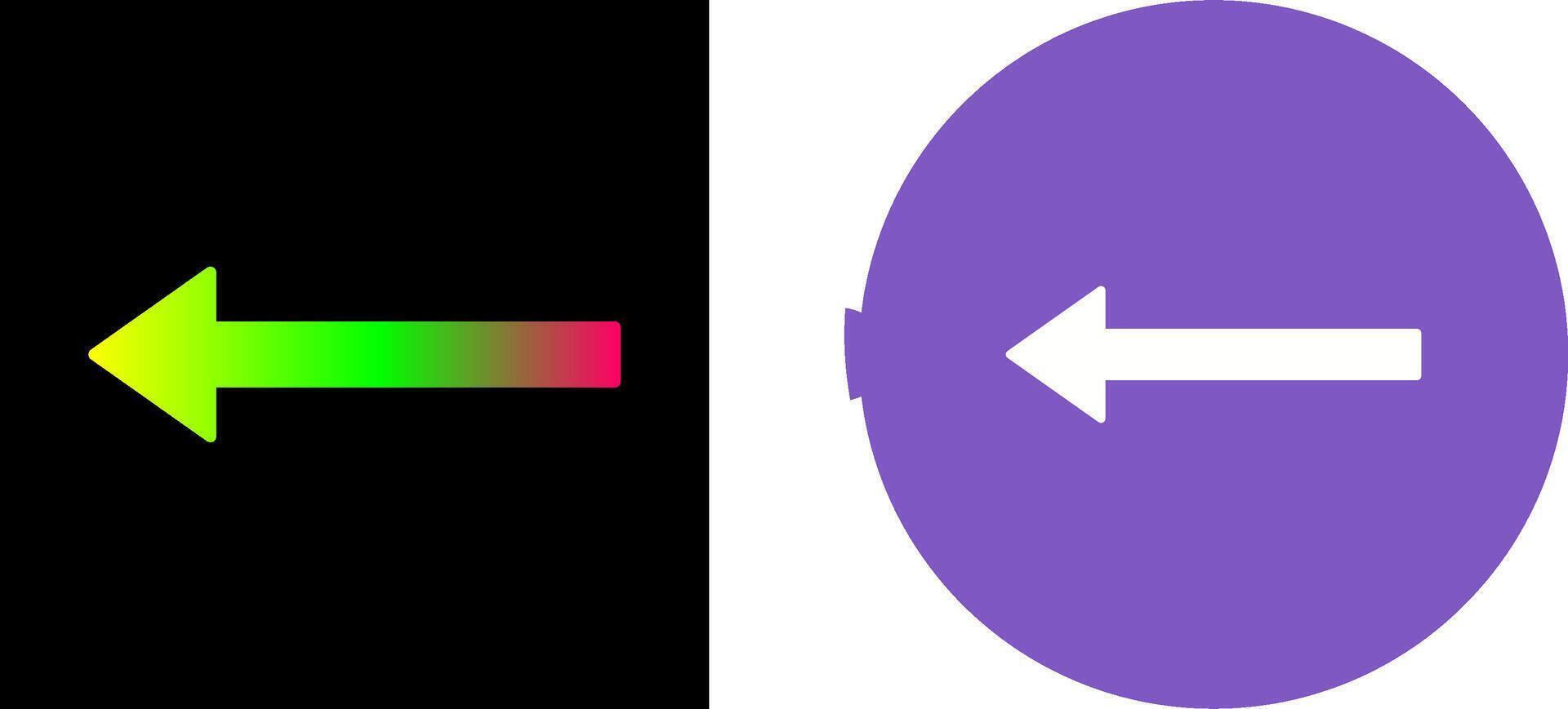 Unique Left Arrow Icon Design vector