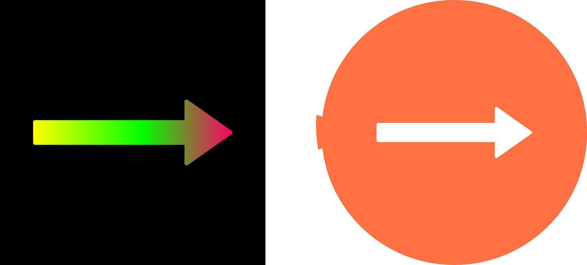 Unique Right Arrow Icon Design vector