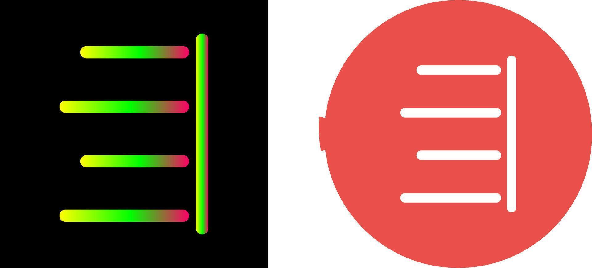 Unique Right Align Icon Design vector
