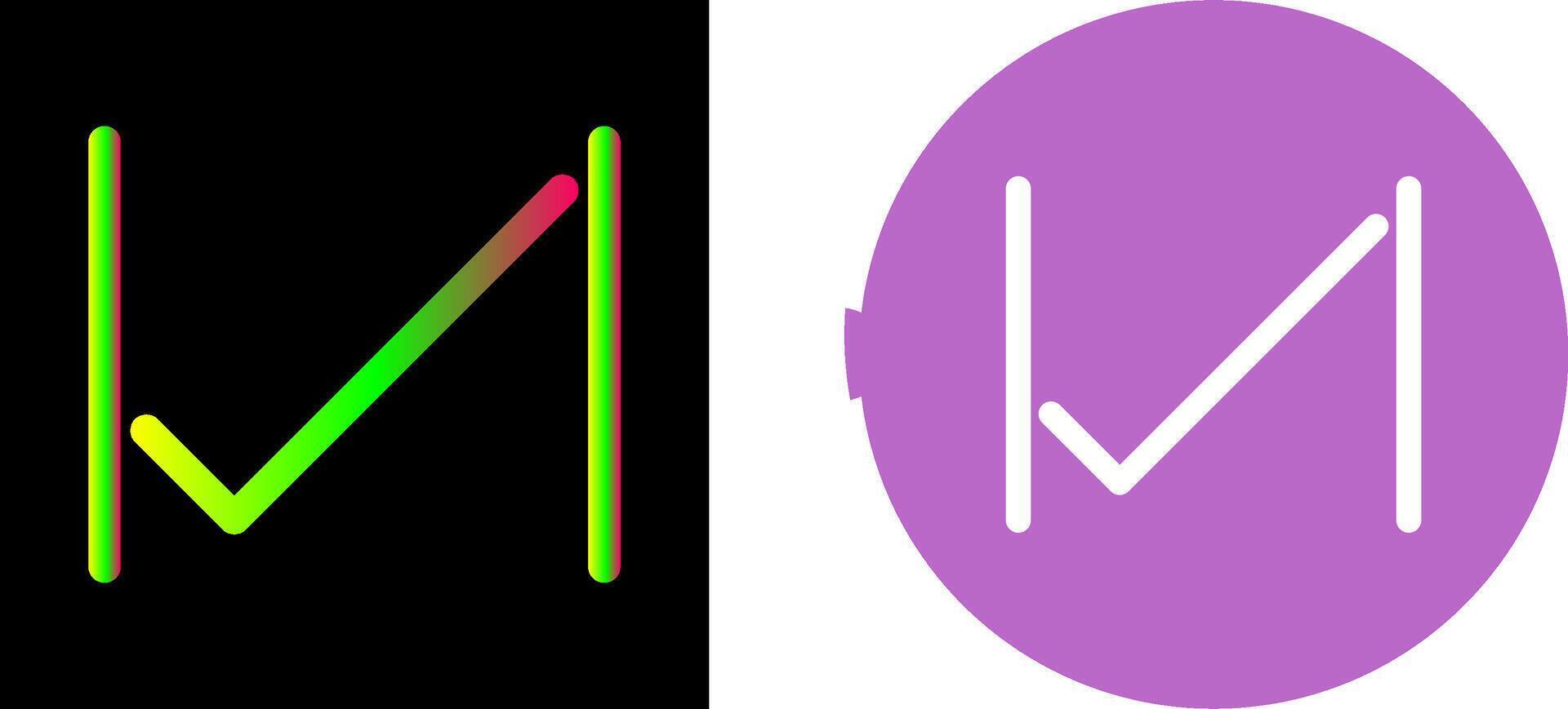 Unique Tick Icon Design vector
