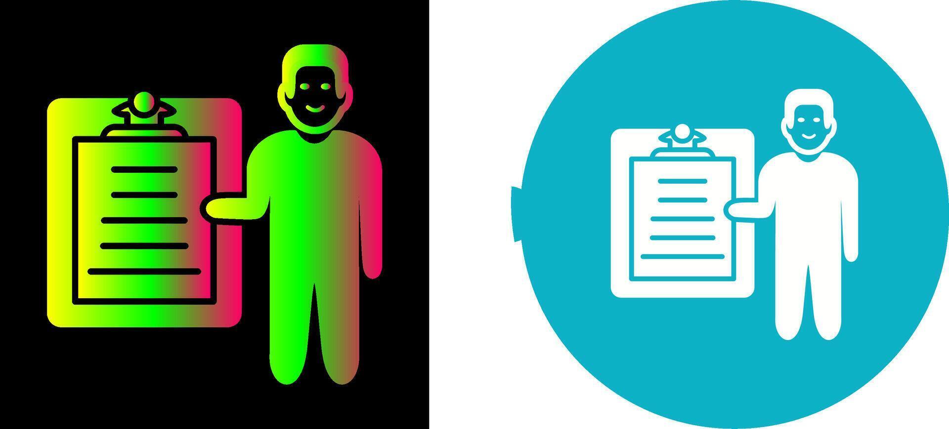Unique Male Presenter Icon Design vector