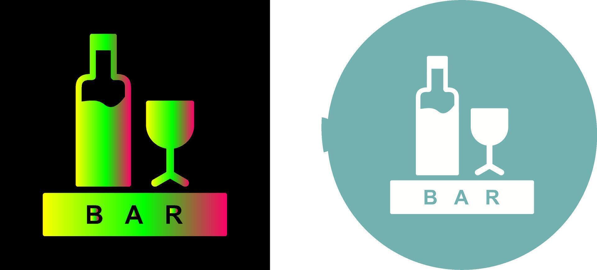 Unique Bar Sign Icon Design vector