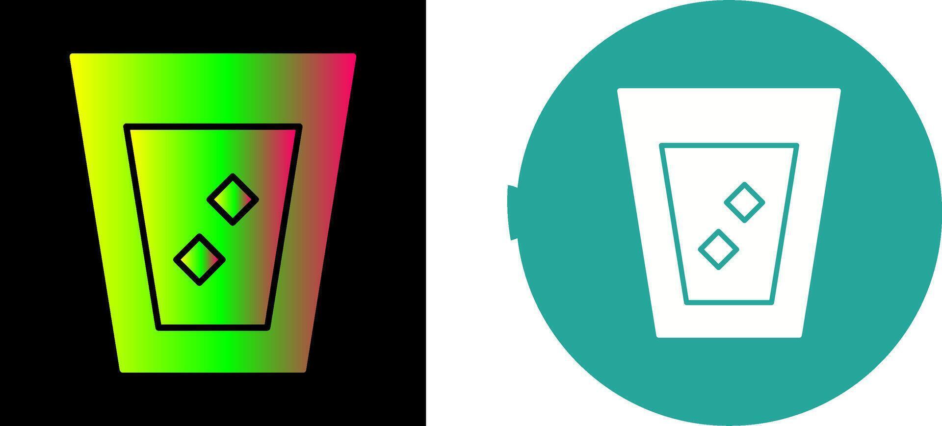 Unique White Russian Drink Icon Design vector