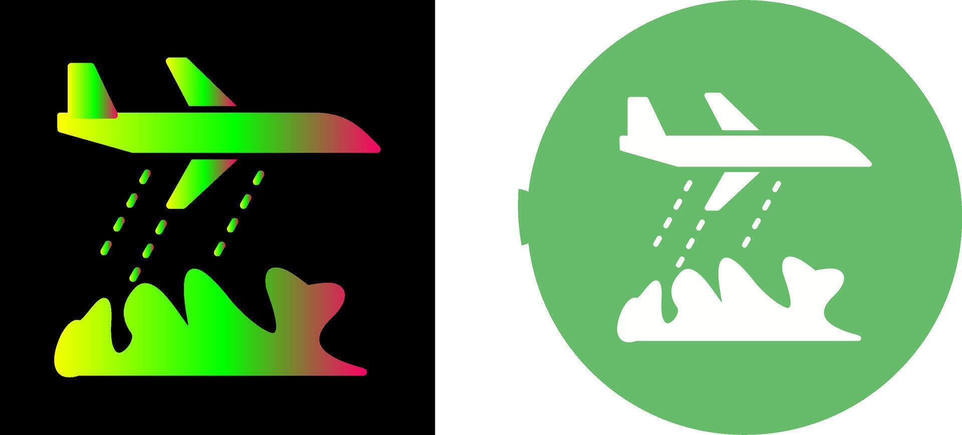 Unique Firefighter Plane Icon Design vector