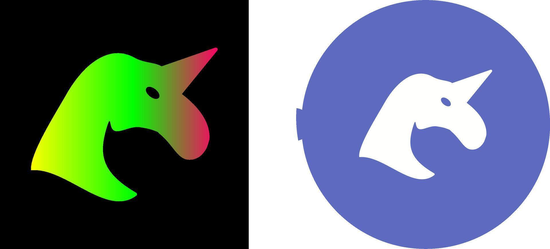 Unicorn Icon Design vector