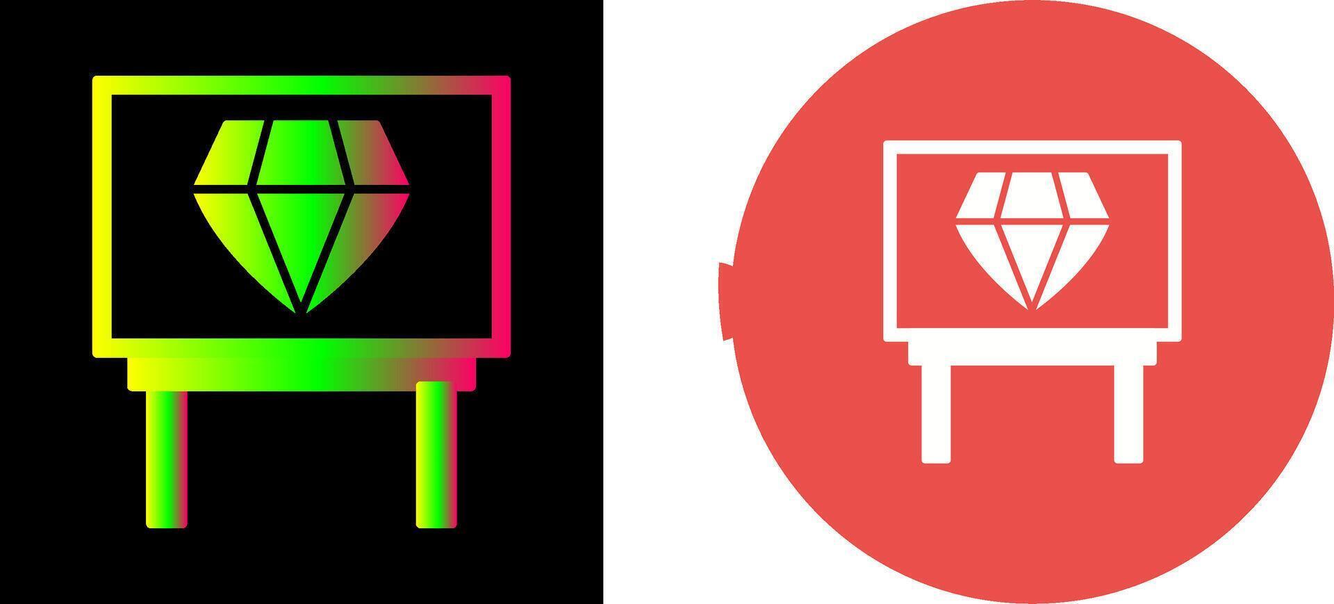 Diamond Exhibit Icon Design vector