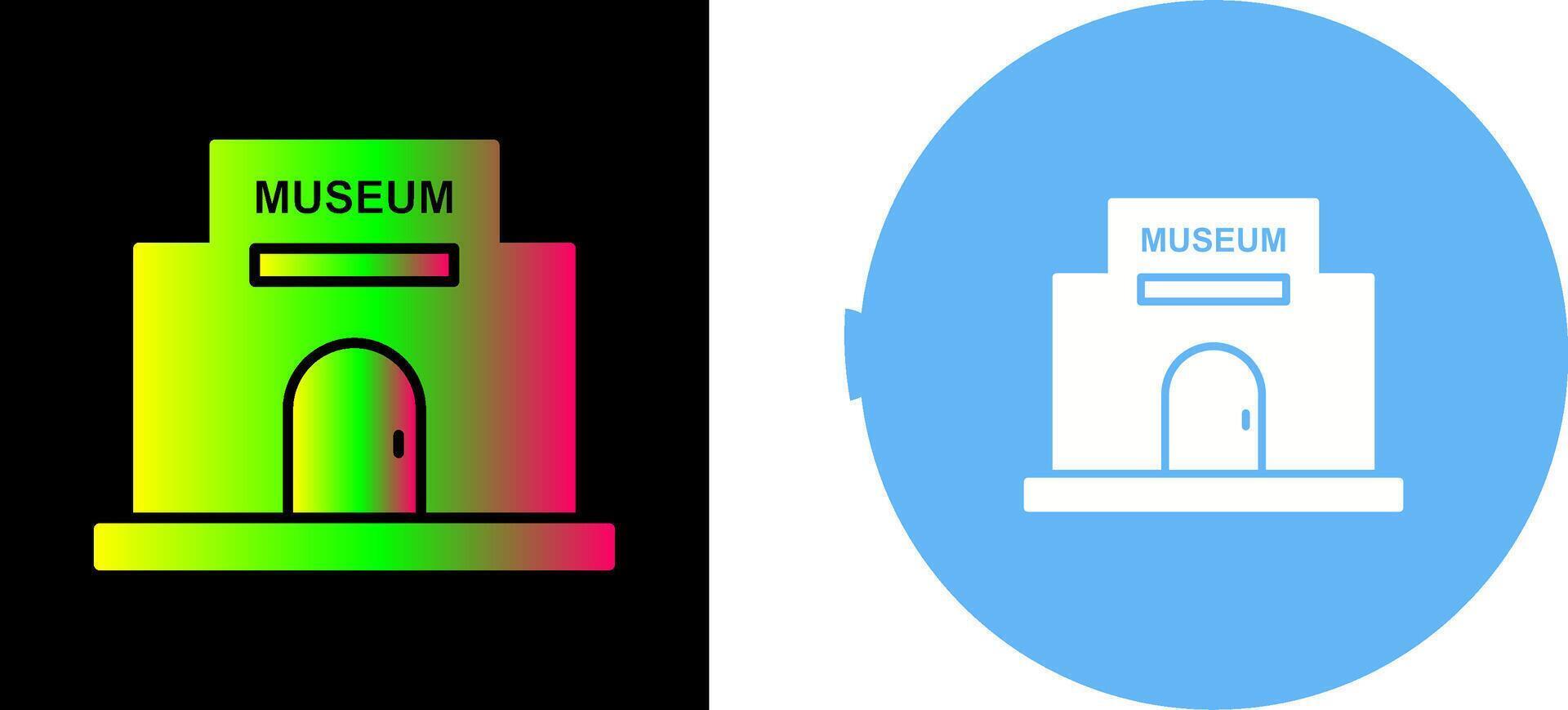 Museum Building Icon Design vector