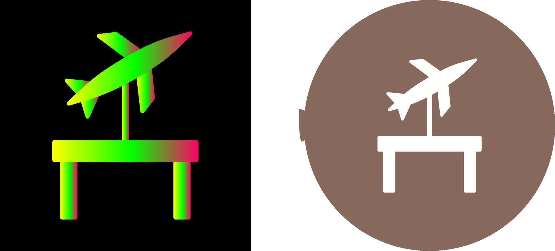 Jet Exhibit Icon Design vector
