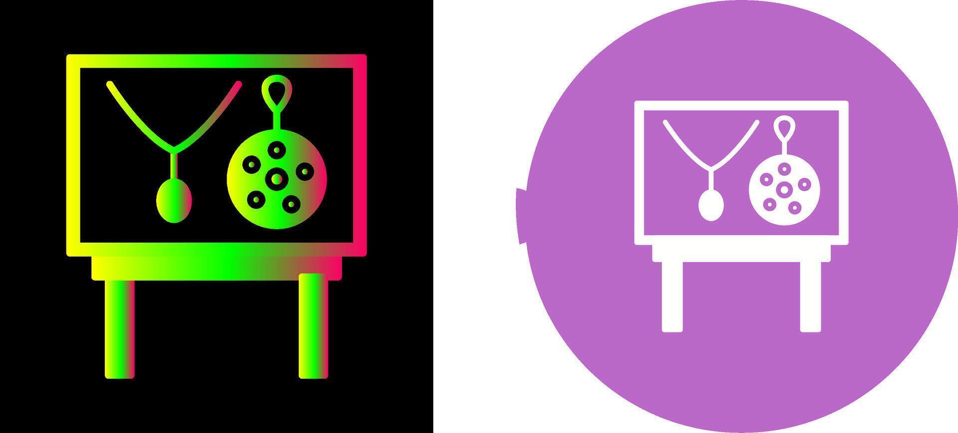 Jewel Exhibit Icon Design vector
