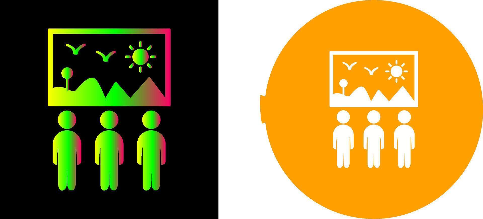 Viewing Painting Icon Design vector