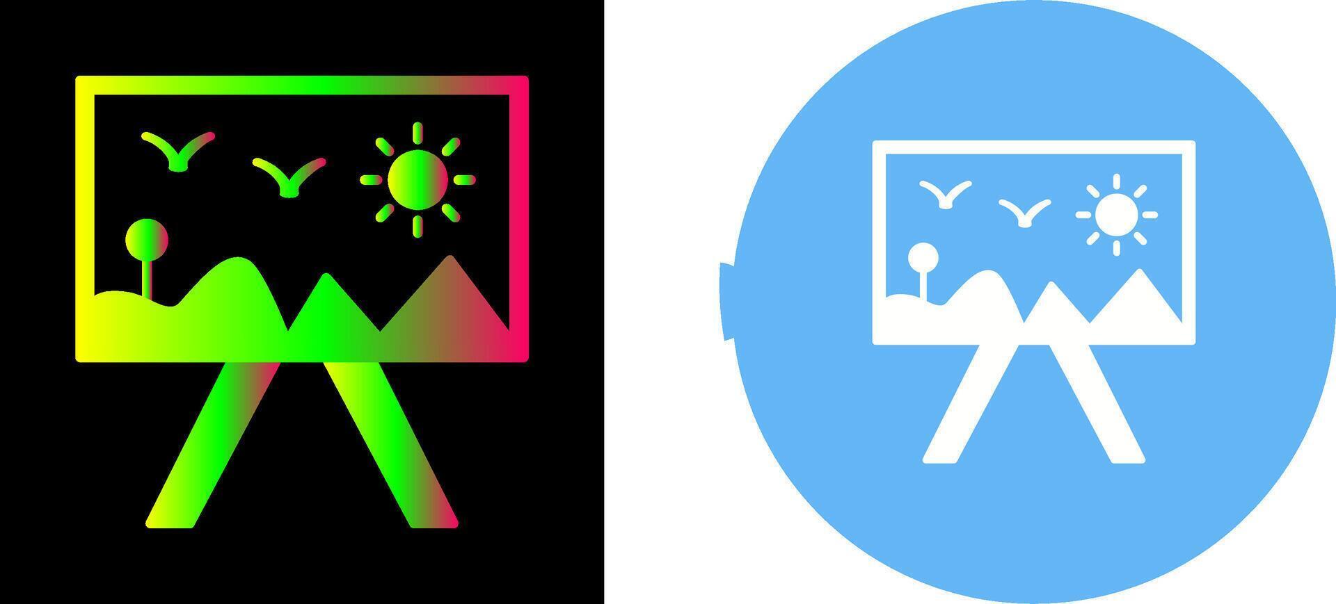 Painting of Canvass Icon Design vector