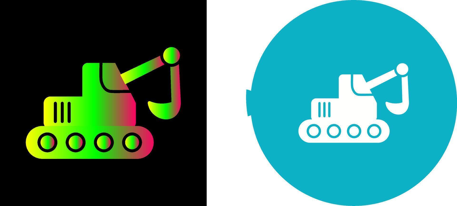 Escavator Icon Design vector