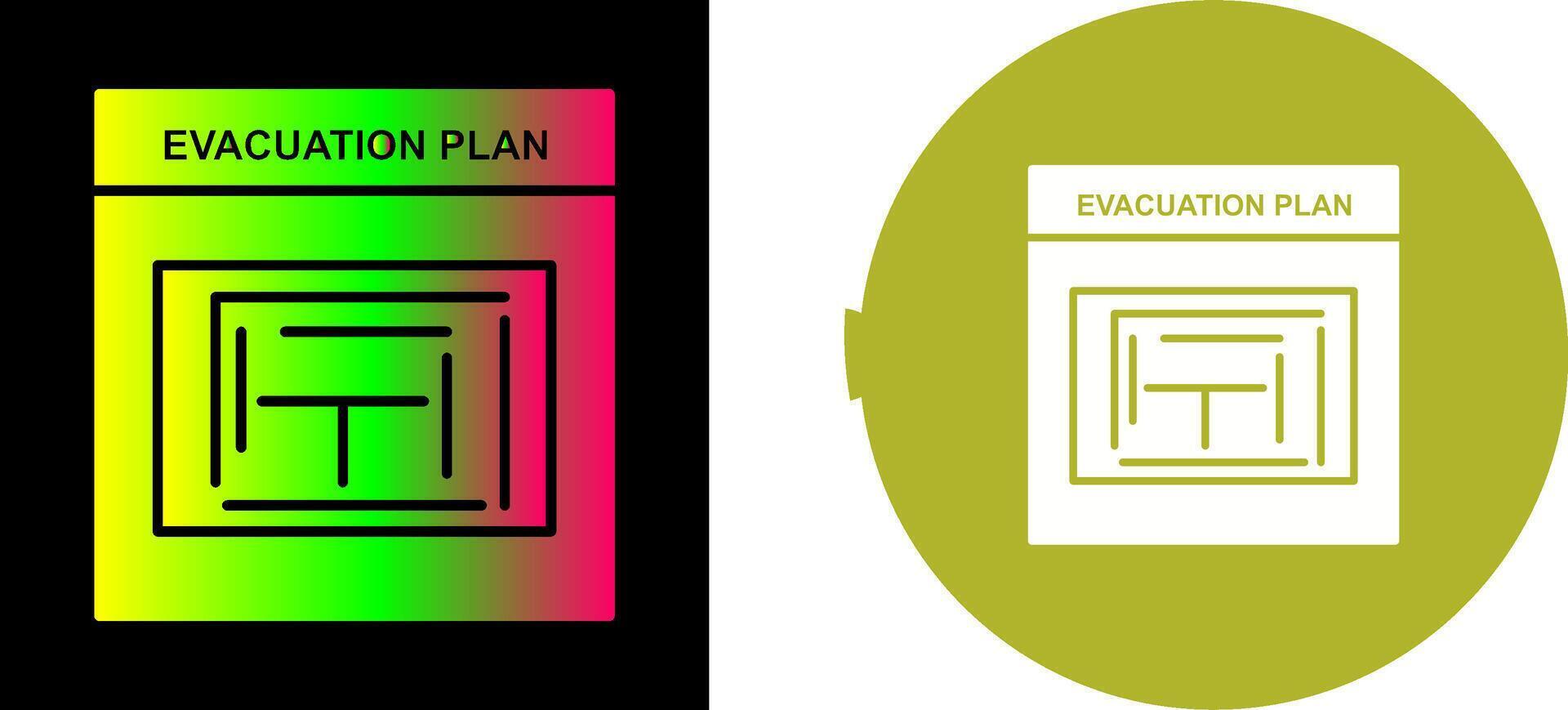 Evacuation Plan Icon Design vector