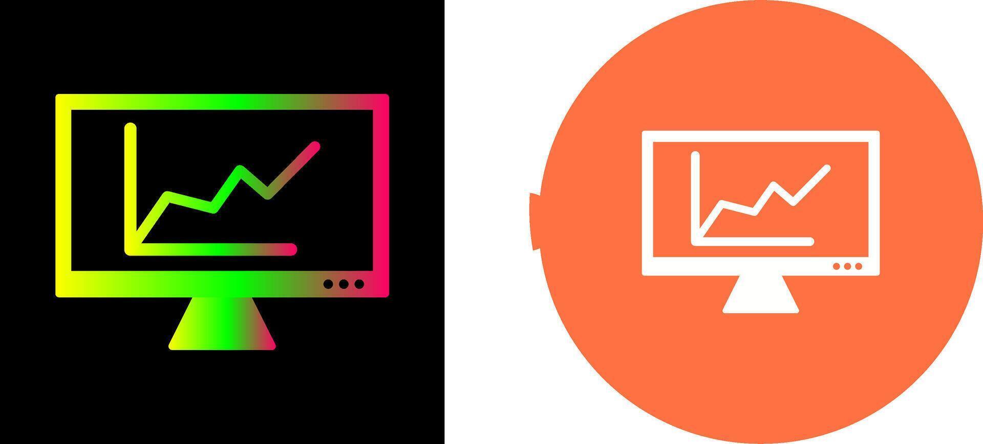 Online Graph Icon Design vector