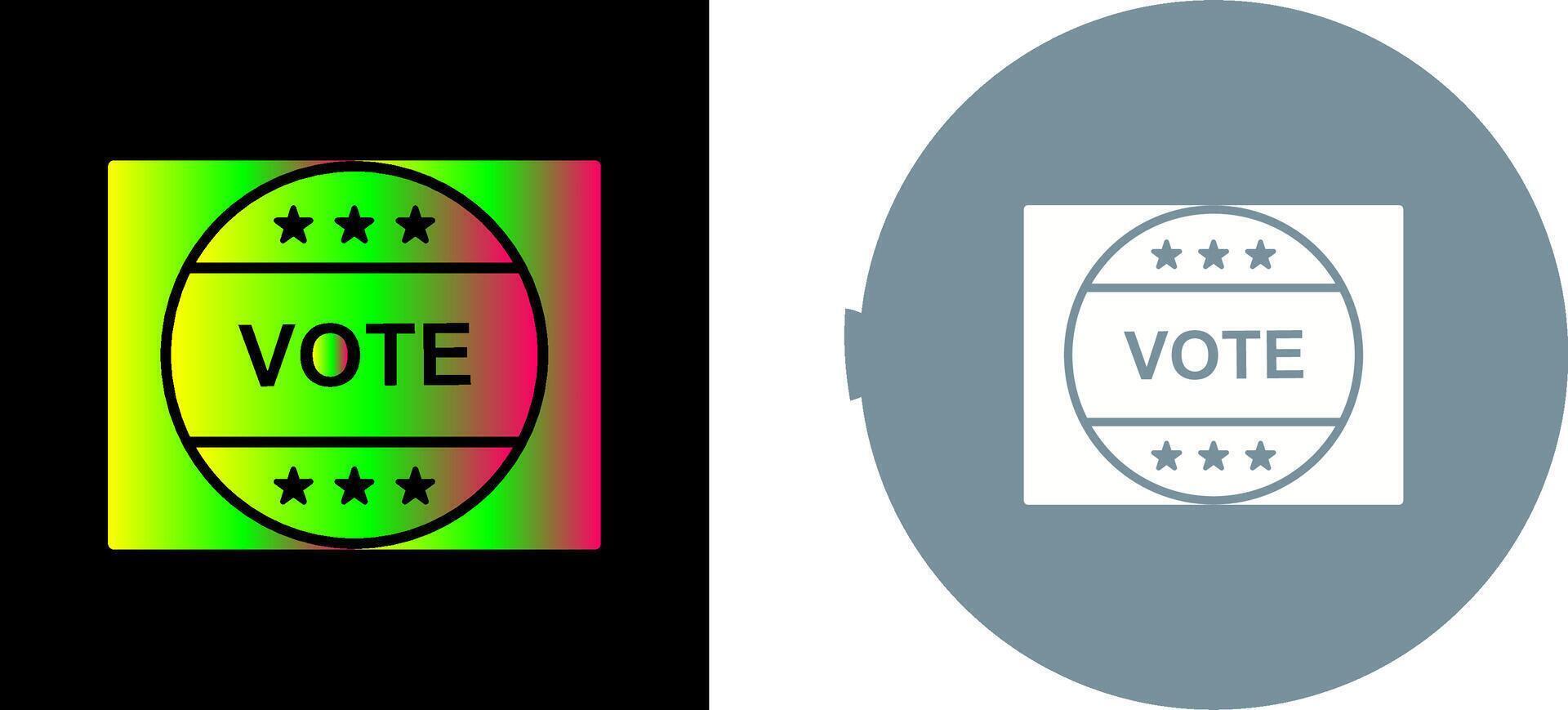 Vote Sticker Icon Design vector