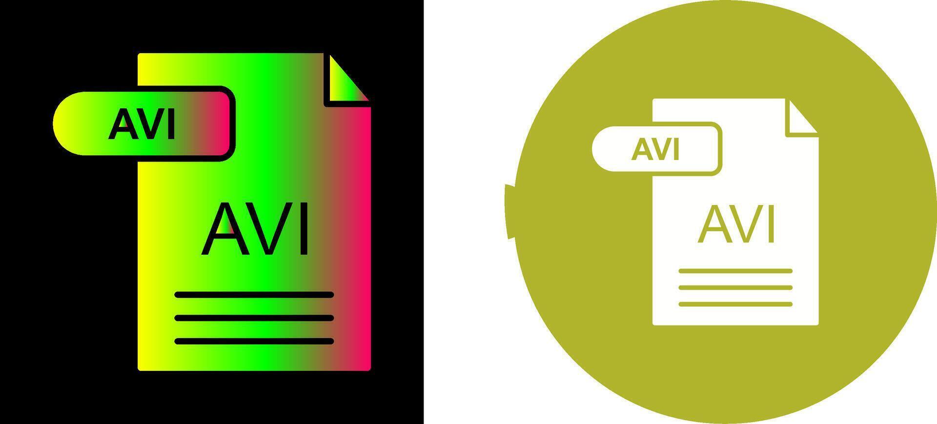 AVI Icon Design vector