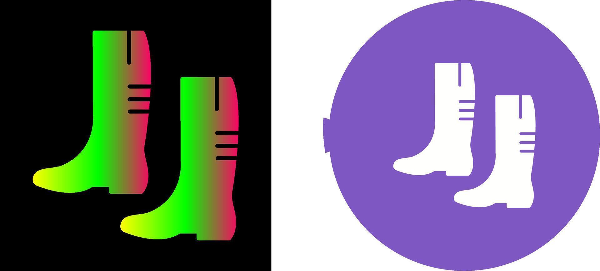 Gardening Boots Icon Design vector