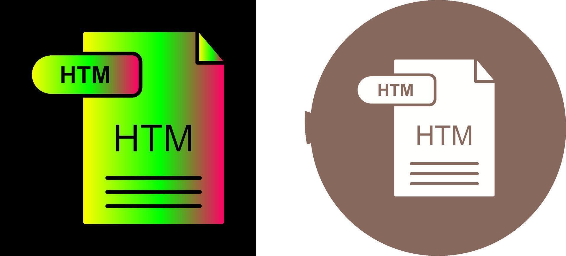 HTM Icon Design vector