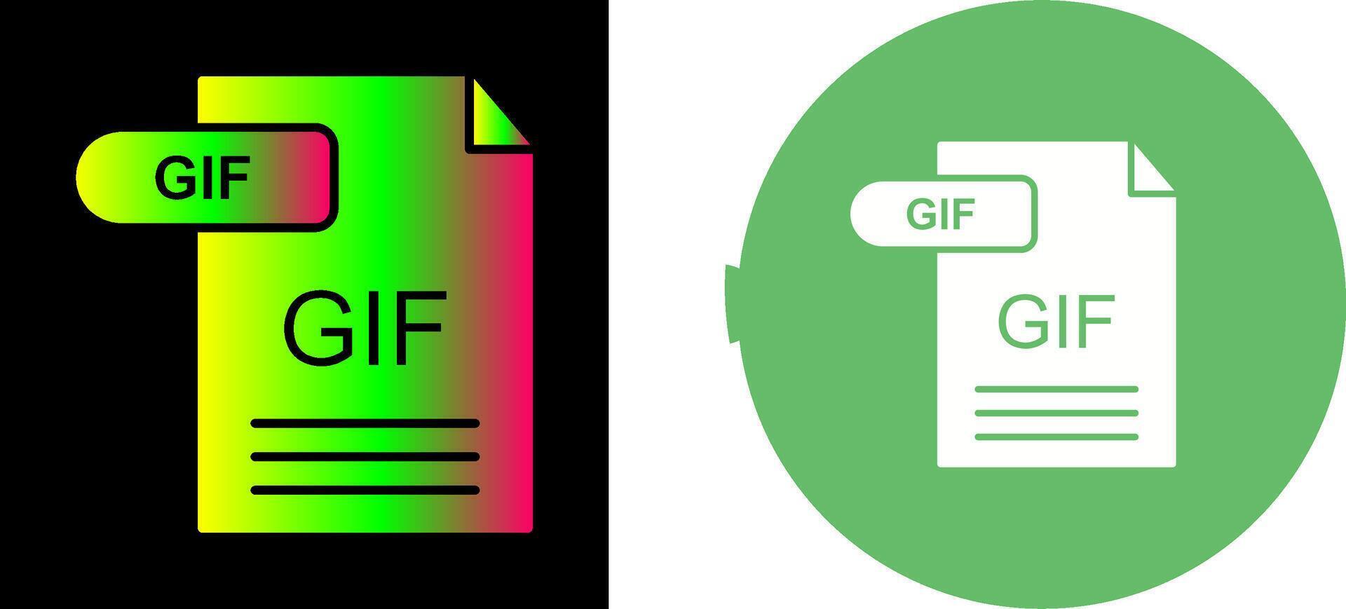 GIF Icon Design vector