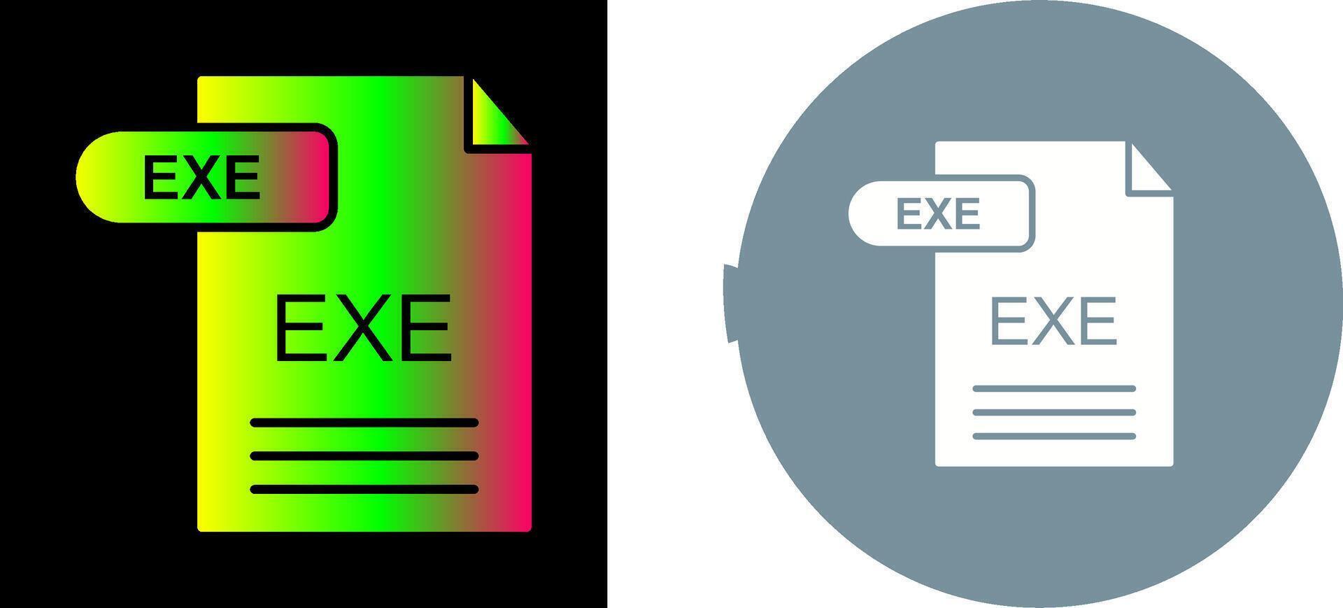 EXE Icon Design vector