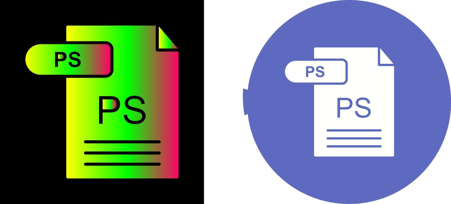 PS Icon Design vector