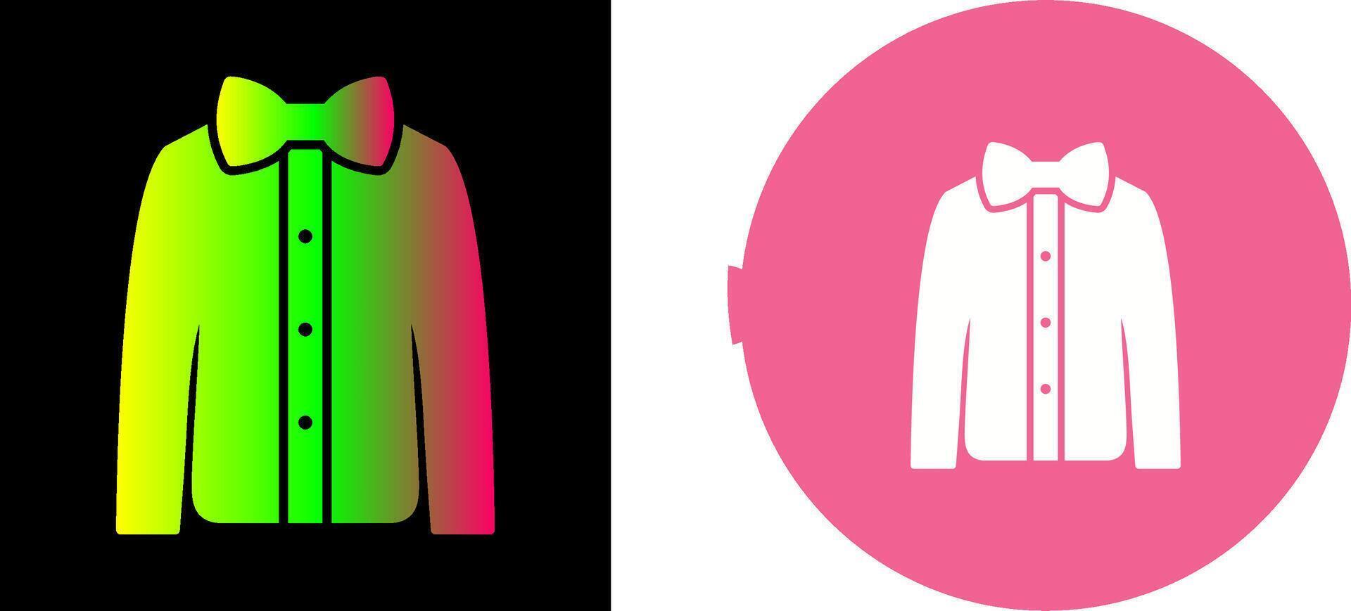 Shirt with Bow Icon Design vector