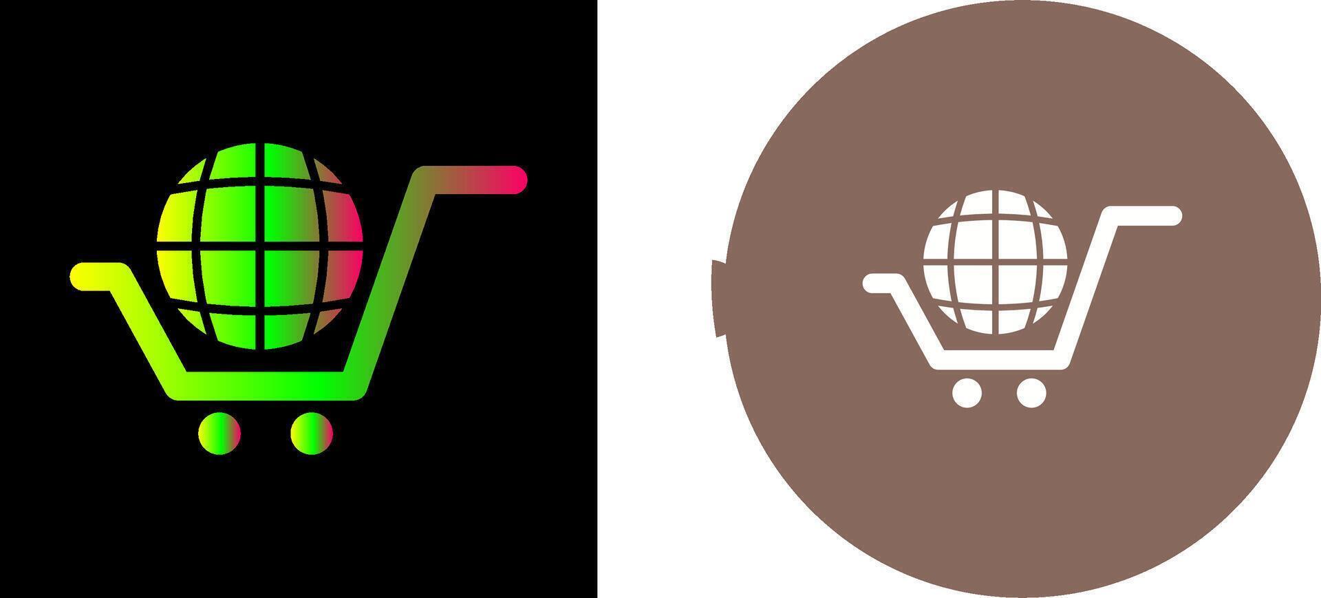 Global Shopping Icon Design vector