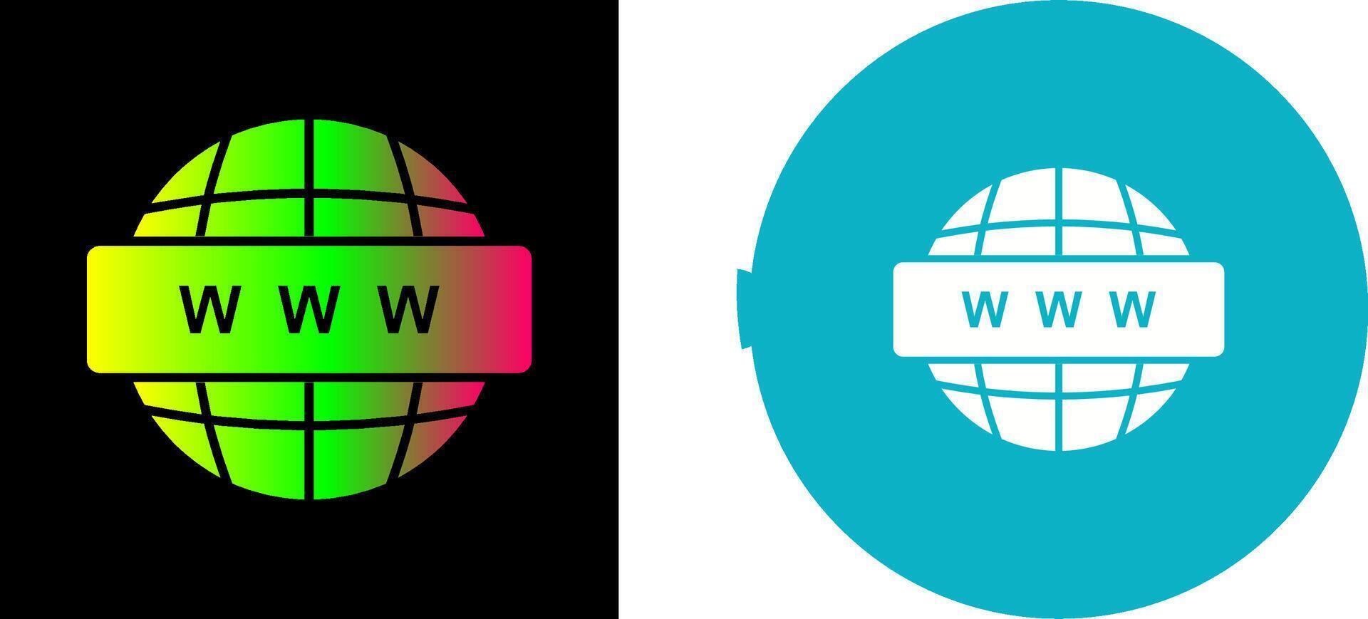 World Wide Web Icon Design vector