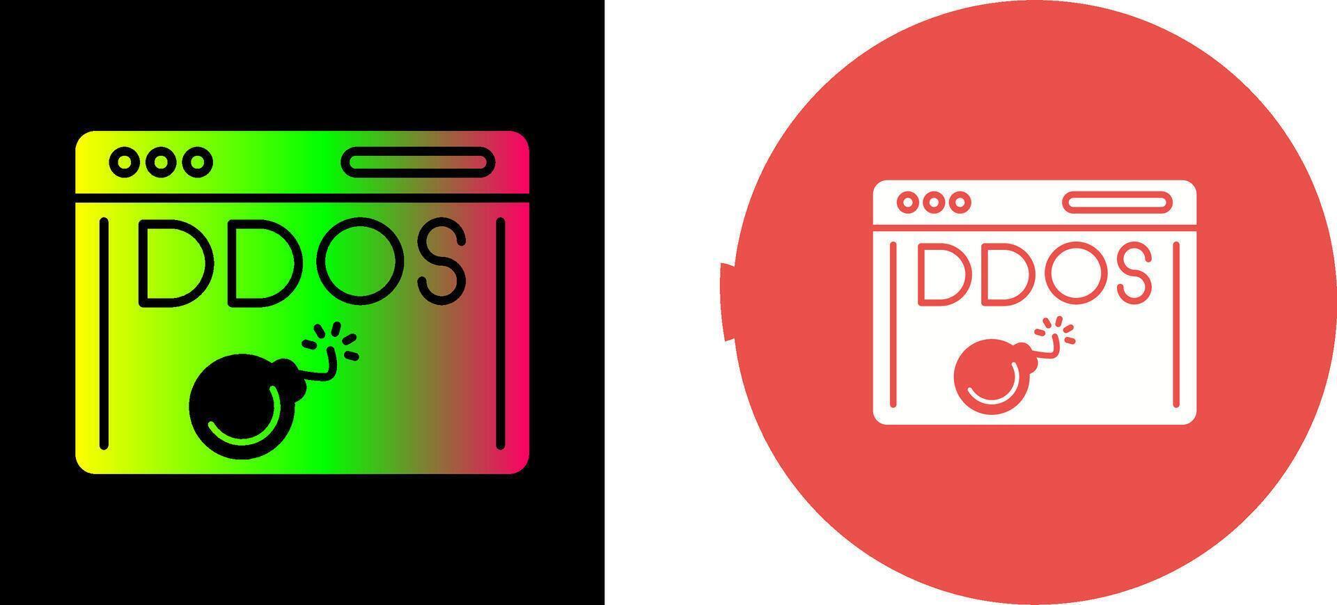 Ddos Attack Icon Design vector